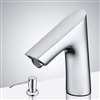 Fontana Commercial Chrome Touchless Automatic Sensor Faucet & Manual Soap Dispenser